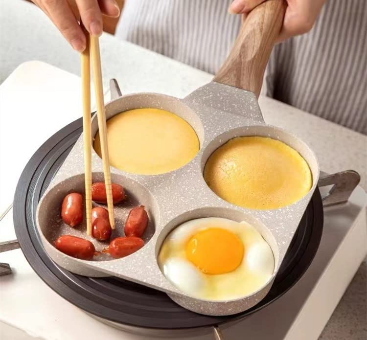 Amazon｜卵フライパン4穴オムレツノンスティックフライパン朝食